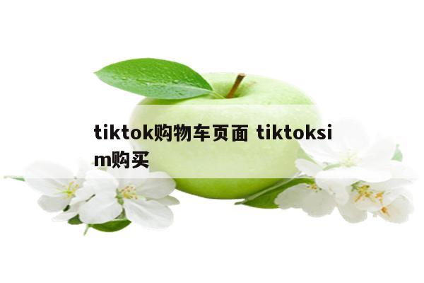 tiktok购物车页面 tiktoksim购买