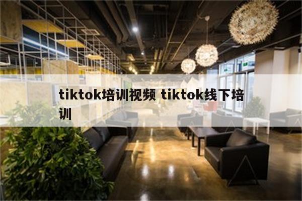 tiktok培训视频 tiktok线下培训