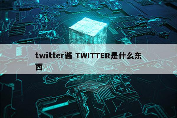 twitter酱 TWITTER是什么东西