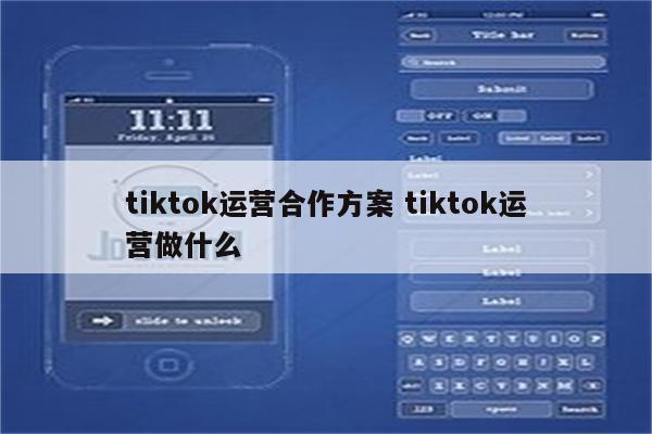 tiktok运营合作方案 tiktok运营做什么