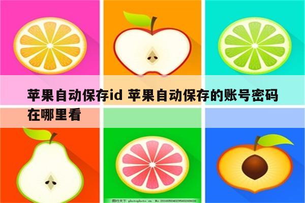 苹果自动保存id 苹果自动保存的账号密码在哪里看