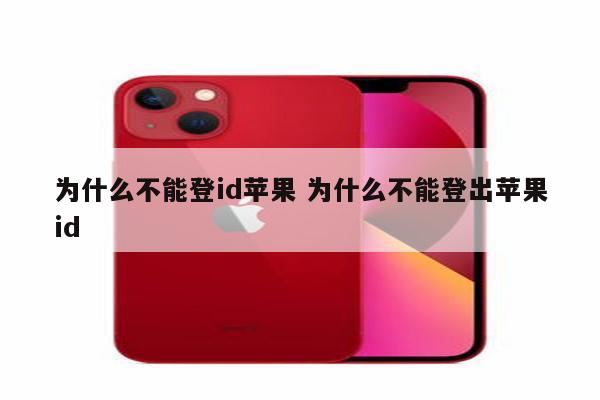 为什么不能登id苹果 为什么不能登出苹果id