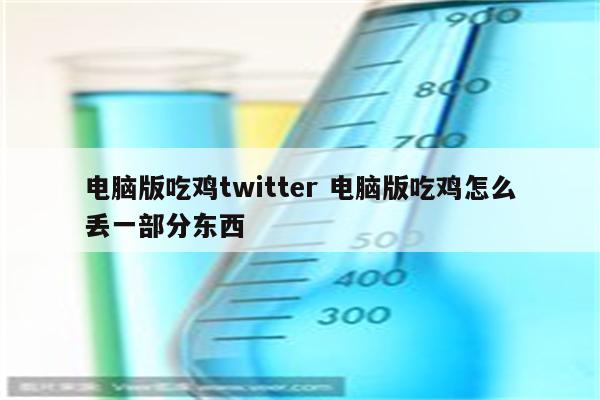 电脑版吃鸡twitter 电脑版吃鸡怎么丢一部分东西