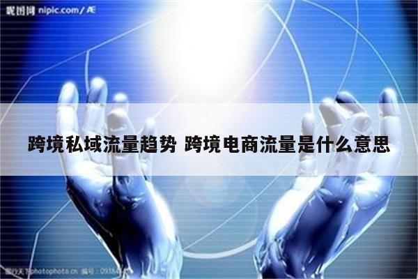 跨境私域流量趋势 跨境电商流量是什么意思