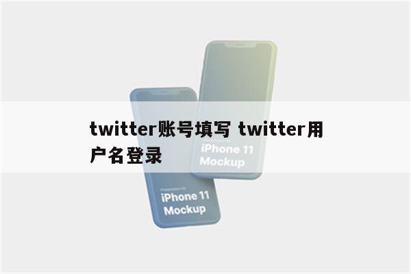 twitter账号填写 twitter用户名登录