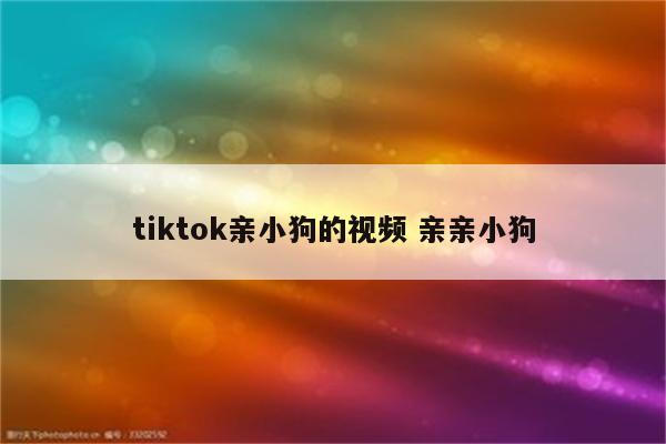 tiktok亲小狗的视频 亲亲小狗