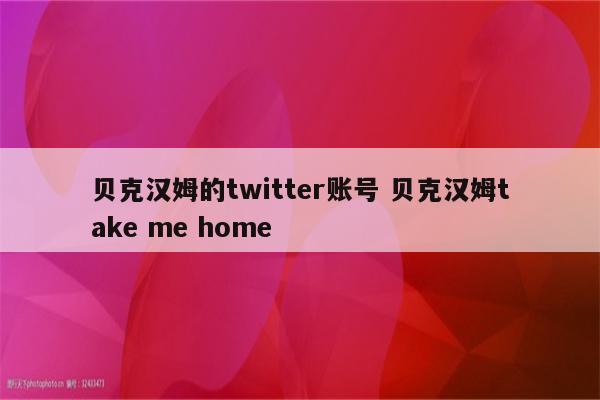 贝克汉姆的twitter账号 贝克汉姆take me home