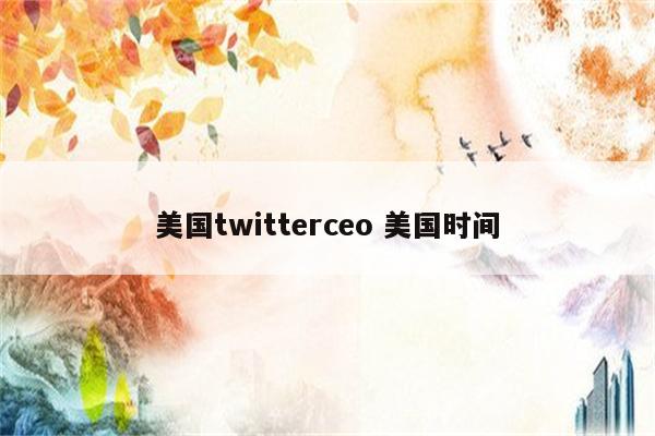 美国twitterceo 美国时间