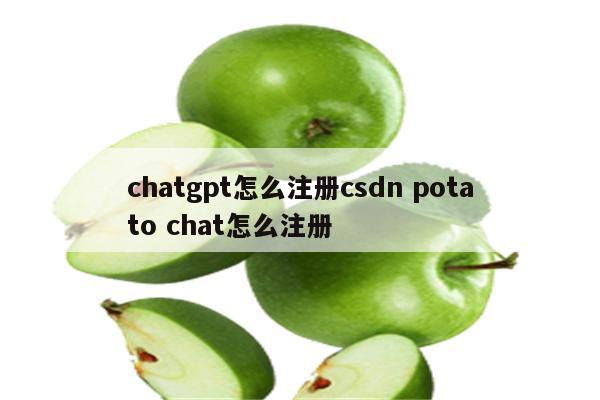 chatgpt怎么注册csdn potato chat怎么注册