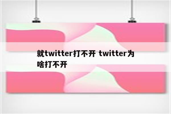 就twitter打不开 twitter为啥打不开