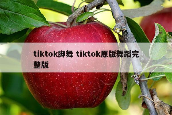 tiktok脚舞 tiktok原版舞蹈完整版