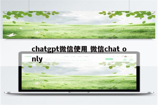 chatgpt微信使用 微信chat only