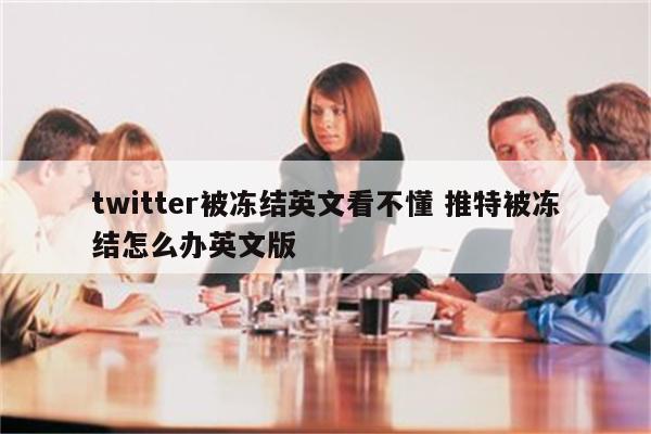 twitter被冻结英文看不懂 推特被冻结怎么办英文版