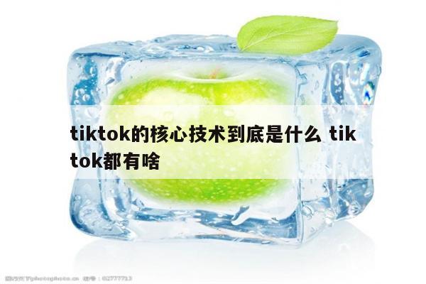 tiktok的核心技术到底是什么 tiktok都有啥