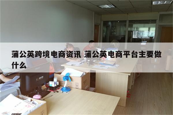 蒲公英跨境电商资讯 蒲公英电商平台主要做什么