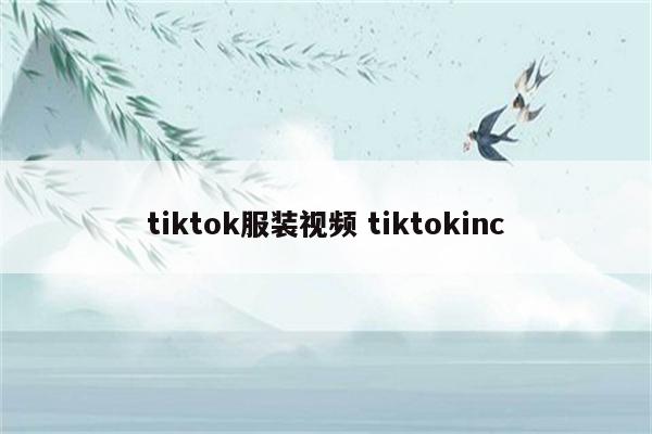 tiktok服装视频 tiktokinc