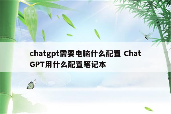 chatgpt需要电脑什么配置 ChatGPT用什么配置笔记本