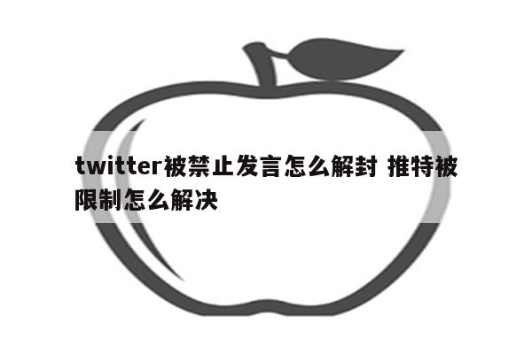 twitter被禁止发言怎么解封 推特被限制怎么解决