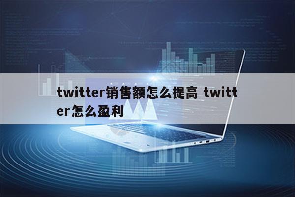 twitter销售额怎么提高 twitter怎么盈利