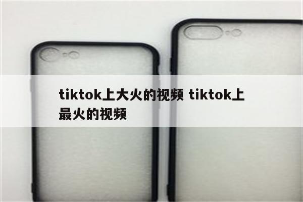 tiktok上大火的视频 tiktok上最火的视频