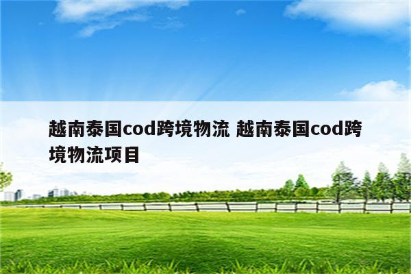 越南泰国cod跨境物流 越南泰国cod跨境物流项目