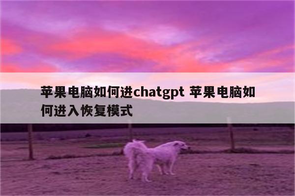 苹果电脑如何进chatgpt 苹果电脑如何进入恢复模式