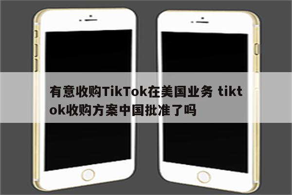 有意收购TikTok在美国业务 tiktok收购方案中国批准了吗