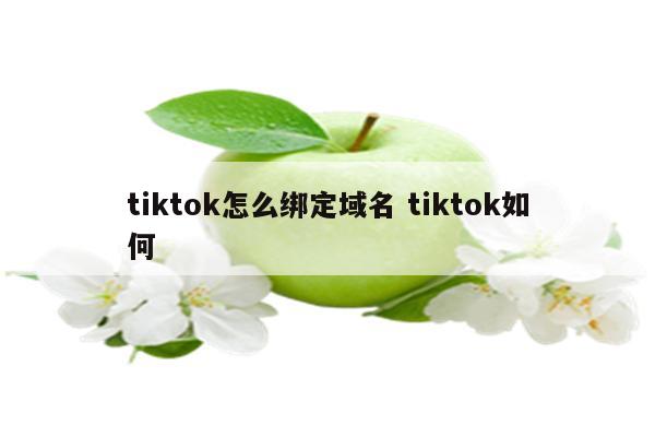 tiktok怎么绑定域名 tiktok如何