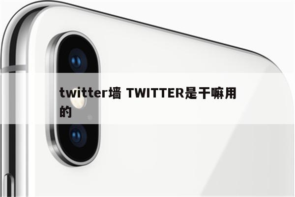 twitter墙 TWITTER是干嘛用的