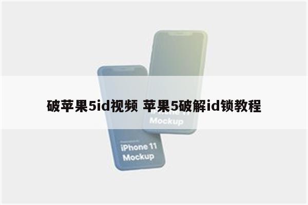 破苹果5id视频 苹果5破解id锁教程