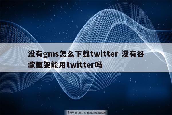 没有gms怎么下载twitter 没有谷歌框架能用twitter吗