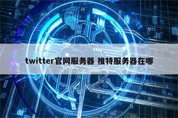 twitter官网服务器 推特服务器在哪