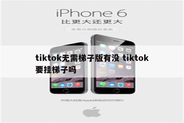 tiktok无需梯子版有没 tiktok要挂梯子吗