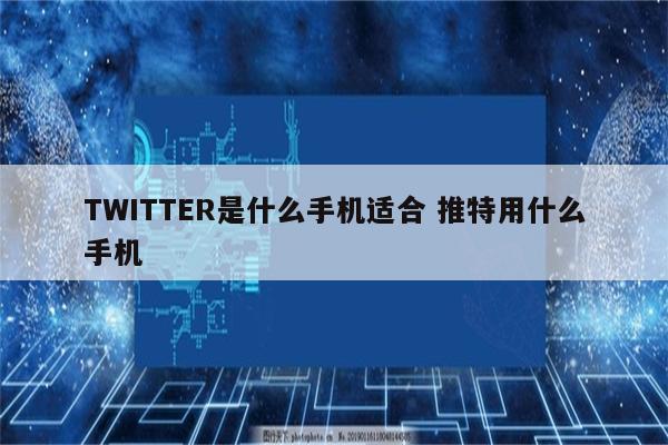 TWITTER是什么手机适合 推特用什么手机