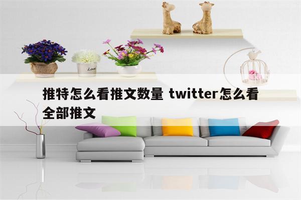 推特怎么看推文数量 twitter怎么看全部推文