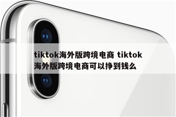 tiktok海外版跨境电商 tiktok海外版跨境电商可以挣到钱么