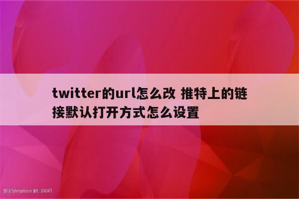 twitter的url怎么改 推特上的链接默认打开方式怎么设置