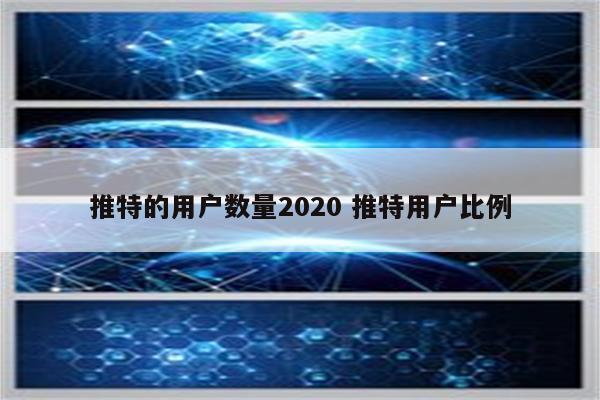 推特的用户数量2020 推特用户比例