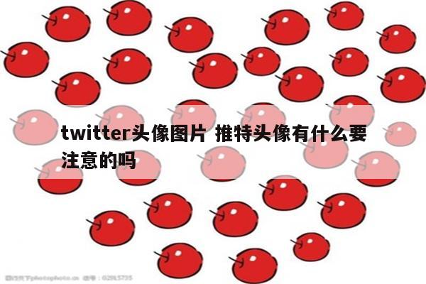 twitter头像图片 推特头像有什么要注意的吗