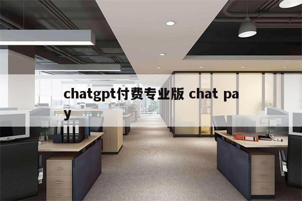 chatgpt付费专业版 chat pay