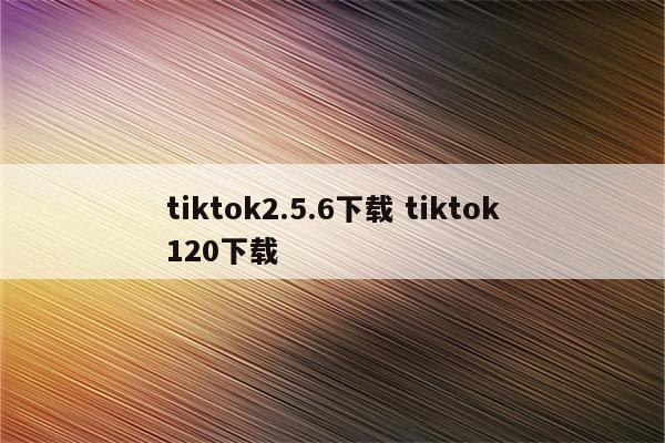 tiktok2.5.6下载 tiktok120下载