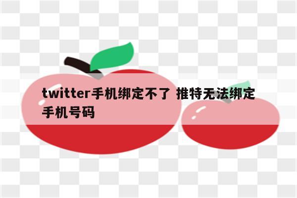 twitter手机绑定不了 推特无法绑定手机号码