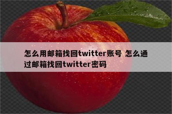 怎么用邮箱找回twitter账号 怎么通过邮箱找回twitter密码