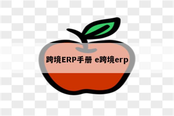 跨境ERP手册 e跨境erp