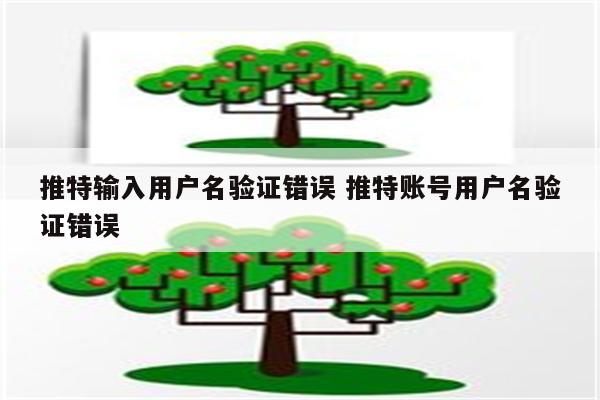 推特输入用户名验证错误 推特账号用户名验证错误