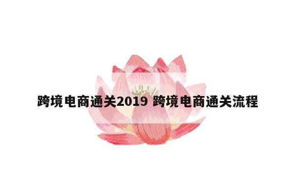 跨境电商通关2019 跨境电商通关流程