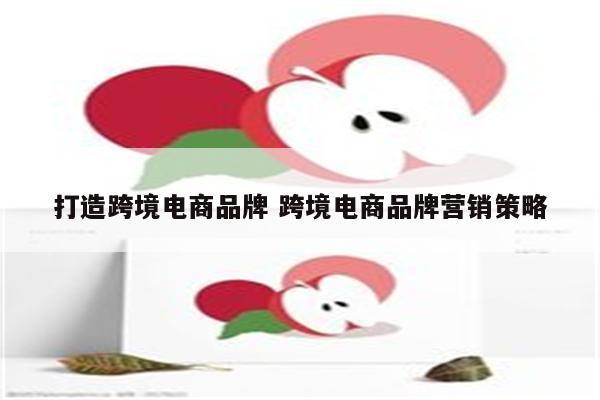 打造跨境电商品牌 跨境电商品牌营销策略