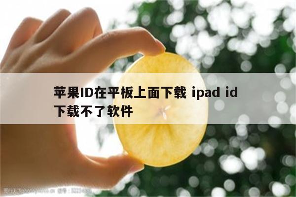 苹果ID在平板上面下载 ipad id 下载不了软件