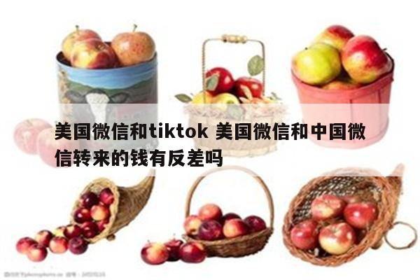 美国微信和tiktok 美国微信和中国微信转来的钱有反差吗