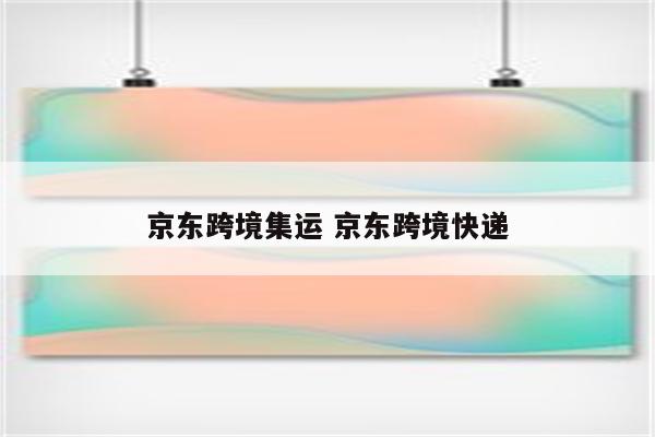 京东跨境集运 京东跨境快递